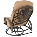 Fauteuil de jardin pivotant Grand Bonaire Weave avec coussin et coussin décoratif - S/O