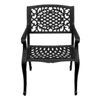 Ensemble de salle à manger rond en treillis de maille d'extérieur de 48 pouces avec quatre chaises - S/O