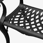 Ensemble de salle à manger rond en treillis de maille d'extérieur de 48 pouces avec quatre chaises - S/O