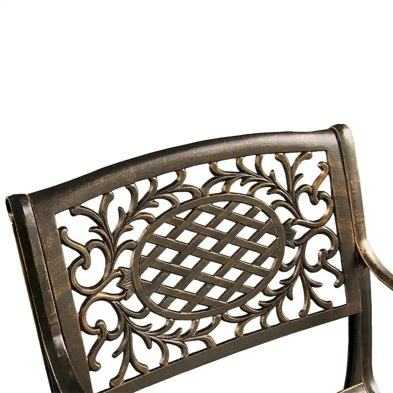 Ensemble de salle à manger rond en treillis de maille d'extérieur de 48 pouces avec quatre chaises - S/O