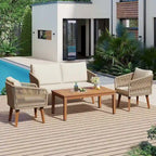 Ensemble de conversation de 4 pièces pour patio extérieur