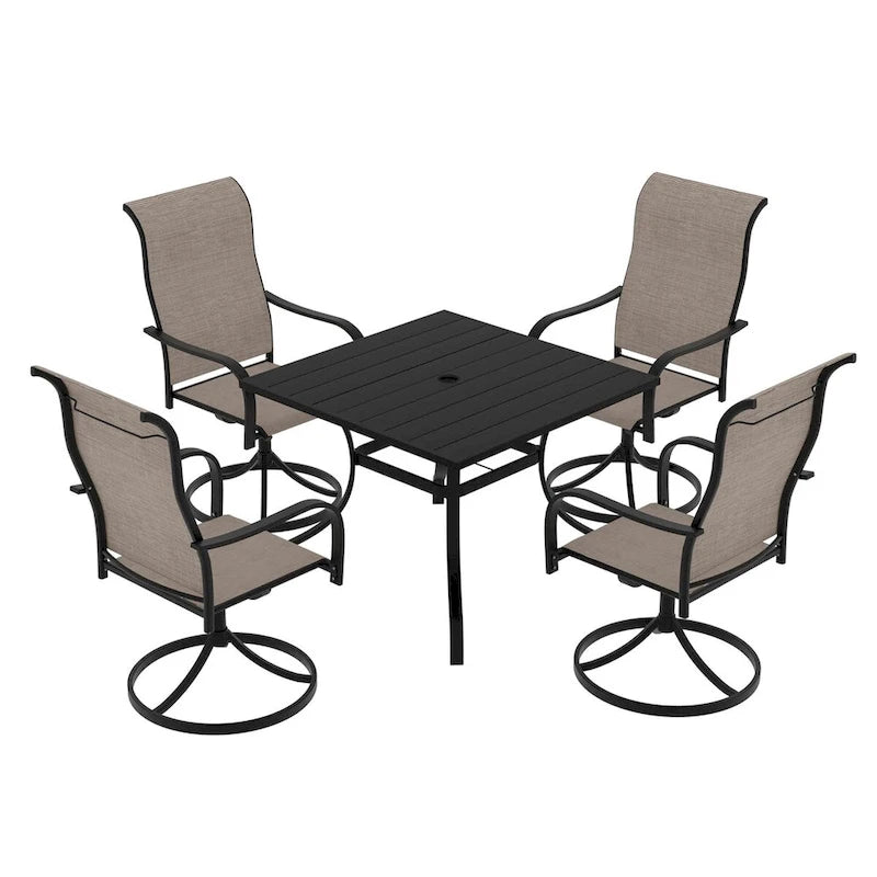 Table à manger de patio extensible en aluminium 53-106