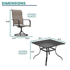 Table à manger de patio extensible en aluminium 53-106