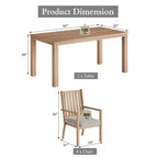 Ensembles de salle à manger de patio 5 pièces Table à manger d'extérieur en aluminium avec 4 chaises
