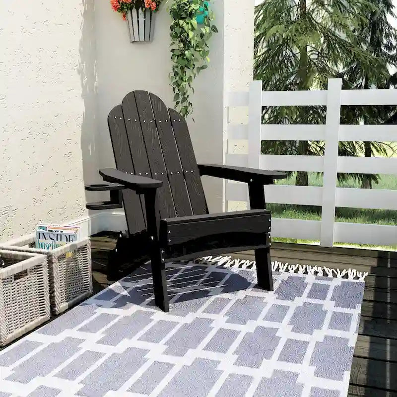 Chaises de jardin pliables LUE BONA en HDPS résistant aux intempéries, avec porte-gobelet, lot de 6 - 35P x 30L x 36,2H