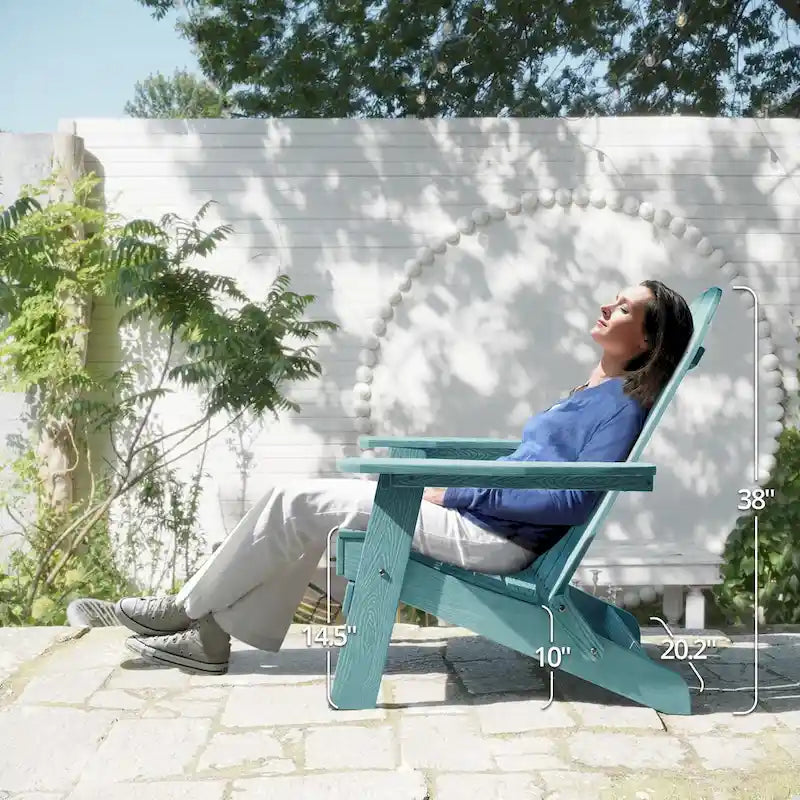 Chaises de jardin pliables LUE BONA en HDPS résistant aux intempéries, avec porte-gobelet, lot de 6 - 35P x 30L x 36,2H