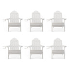 Chaises de jardin pliables LUE BONA en HDPS résistant aux intempéries, avec porte-gobelet, lot de 6 - 35P x 30L x 36,2H