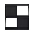 AndMakers 24.25 in. H x 23.5 in. W x 11.61 in. D Espresso Wood 4-Cube Storage Organizer