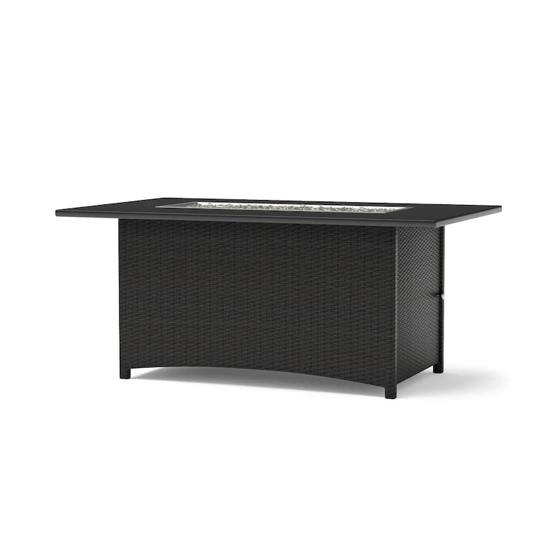 Ensemble Deco 8 pièces Sunbrella de salon de jardin avec foyer et chaises à mouvement de balancier