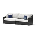 Ensemble Deco 8 pièces Sunbrella de salon de jardin avec foyer et chaises à mouvement de balancier