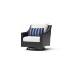 Ensemble Deco 8 pièces Sunbrella de salon de jardin avec foyer et chaises à mouvement de balancier