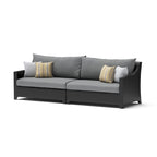 Ensemble Deco 8 pièces Sunbrella de salon de jardin avec foyer et chaises à mouvement de balancier