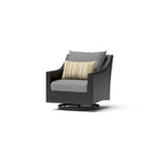 Ensemble Deco 8 pièces Sunbrella de salon de jardin avec foyer et chaises à mouvement de balancier