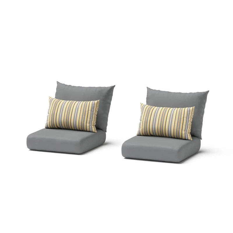 Chaises de jardin Milo Grey 2 pièces Sunbrella