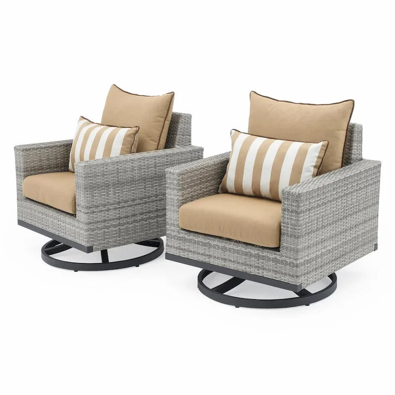 Chaises de jardin Milo Grey 2 pièces Sunbrella