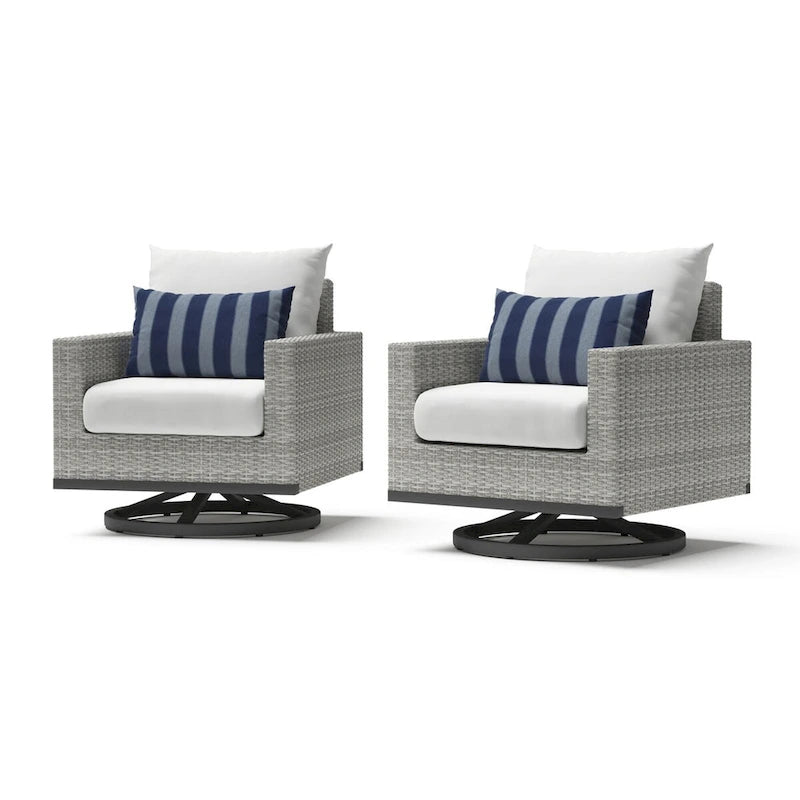 Chaises de jardin Milo Grey 2 pièces Sunbrella