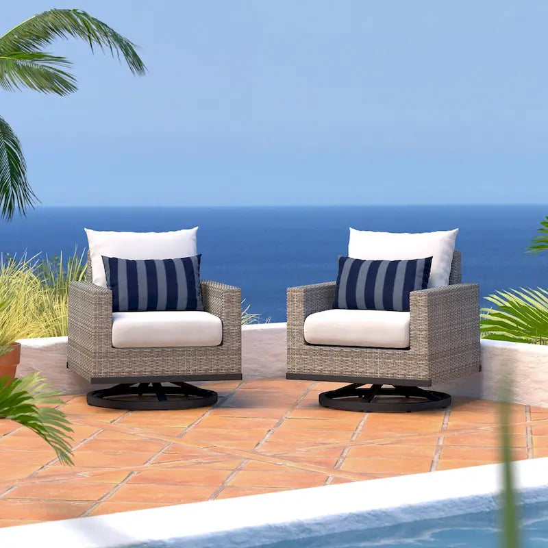 Chaises de jardin Milo Grey 2 pièces Sunbrella
