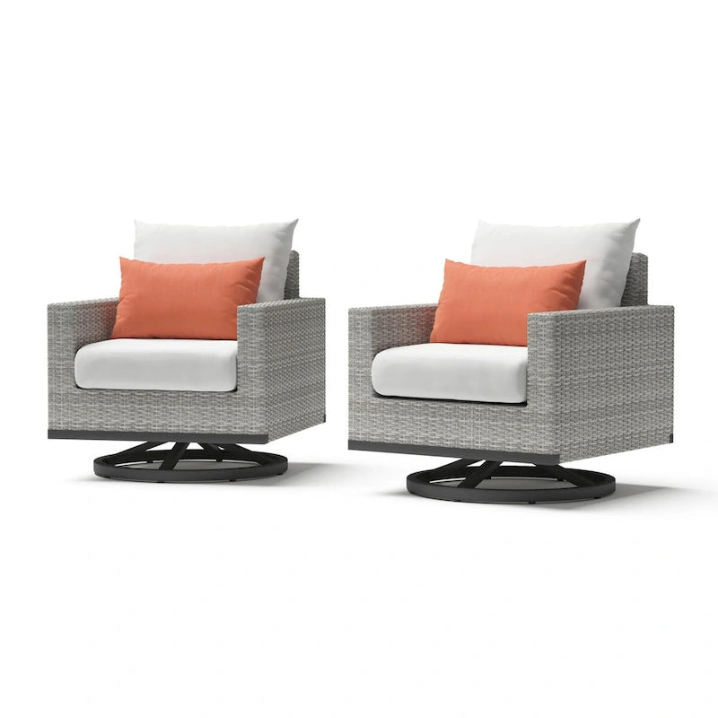 Chaises de jardin Milo Grey 2 pièces Sunbrella