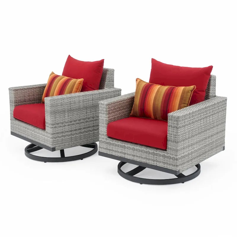 Chaises de jardin Milo Grey 2 pièces Sunbrella