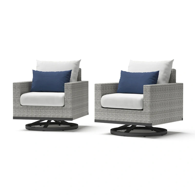 Chaises de jardin Milo Grey 2 pièces Sunbrella