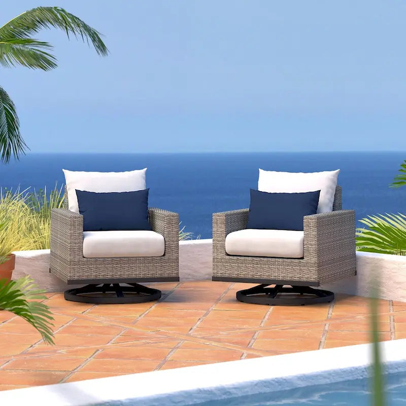 Chaises de jardin Milo Grey 2 pièces Sunbrella