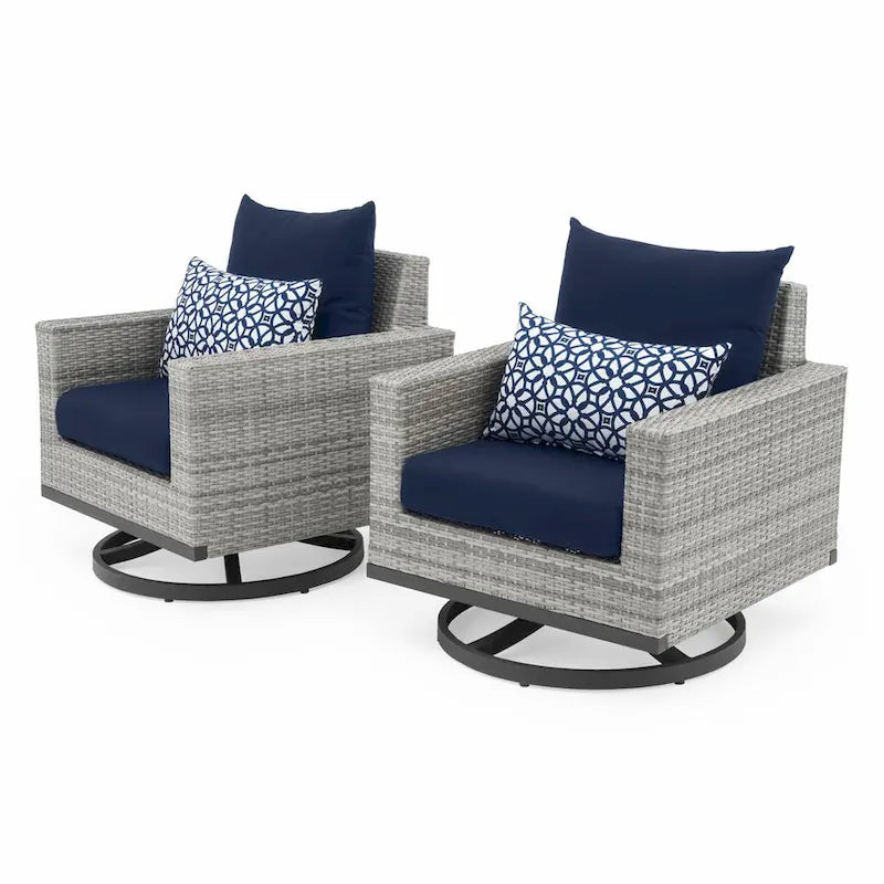 Chaises de jardin Milo Grey 2 pièces Sunbrella