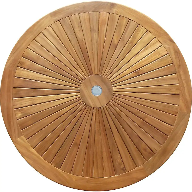 Ensemble de 7 pièces table/chaises en bois de teck Chic Teak avec coussins