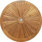 Ensemble de 7 pièces table/chaises en bois de teck Chic Teak avec coussins