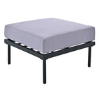 Ensemble de canapé d'angle de terrasse 8 pièces avec table basse en verre trempé