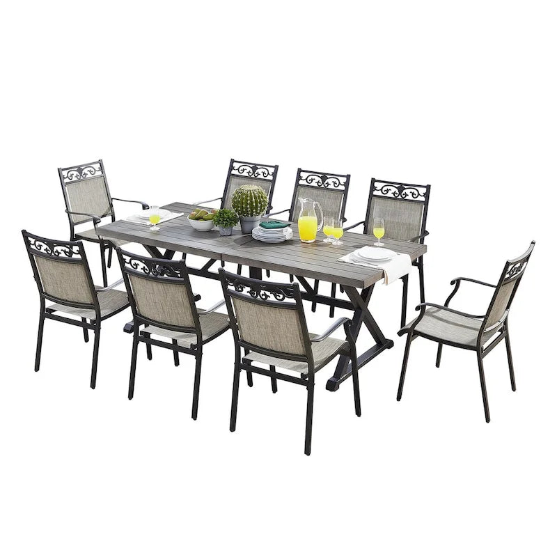 Ensemble de salle à manger extérieur avec 8 chaises et 1 table de salle à manger