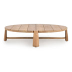 Table basse ronde d'extérieur Aston 65 Classic Home, finition naturelle