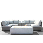 Groupe de sièges modulaires 9 pièces LSI avec coussin gris en oléfine