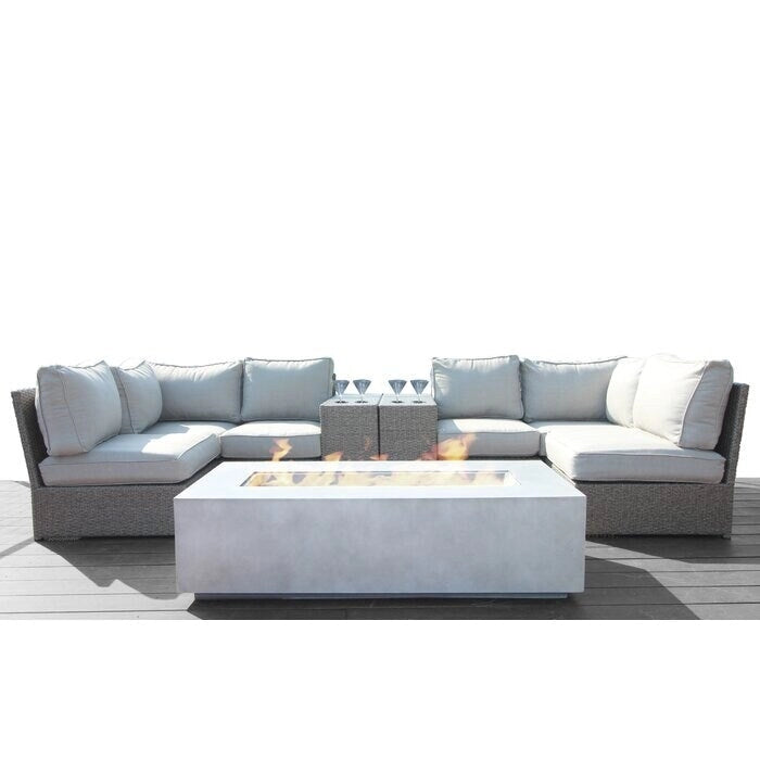 Groupe de sièges modulaires 9 pièces LSI avec coussin gris en oléfine