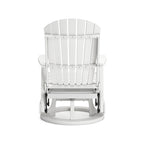 Chaise Adirondack pivotante Sami de 31 pouces pour l'extérieur, à lattes, finition blanche