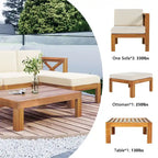 Ensemble de canapé d'angle d'extérieur 5 pièces avec coussins