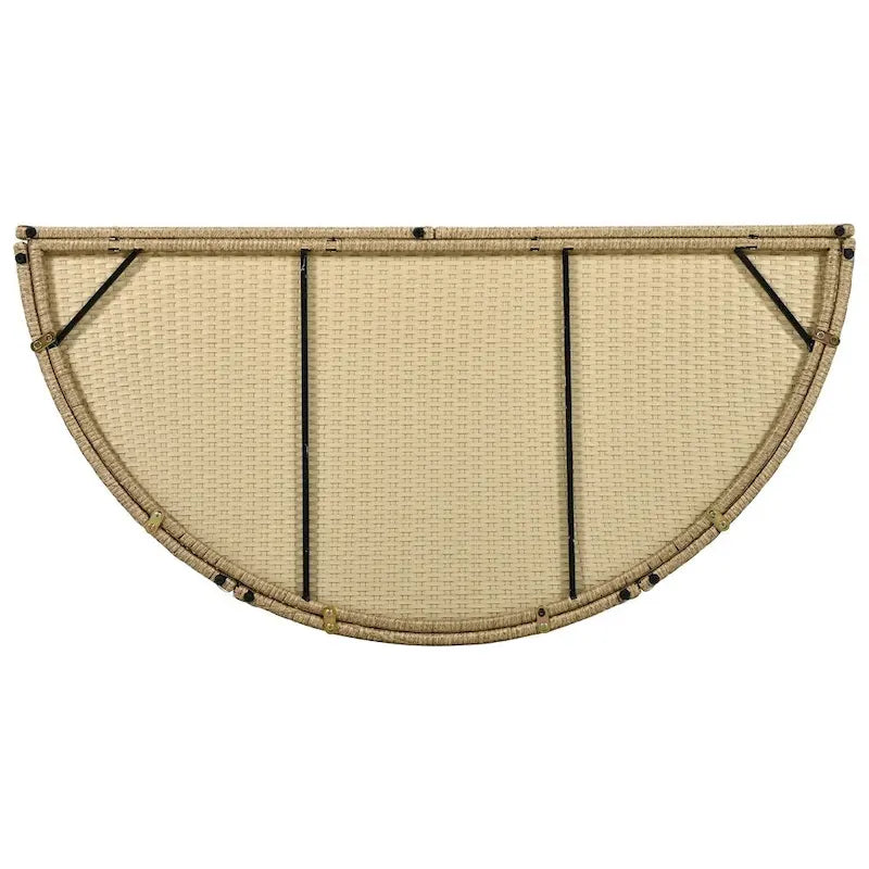 Ensemble de lit de repos en rotin tressé pour terrasse avec auvent rétractable et oreillers