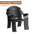 Ensemble de salle à manger d'extérieur 5 ou 7 pièces en aluminium moulé avec table ronde de 120 cm et coussins d'assise de couleur aléatoire