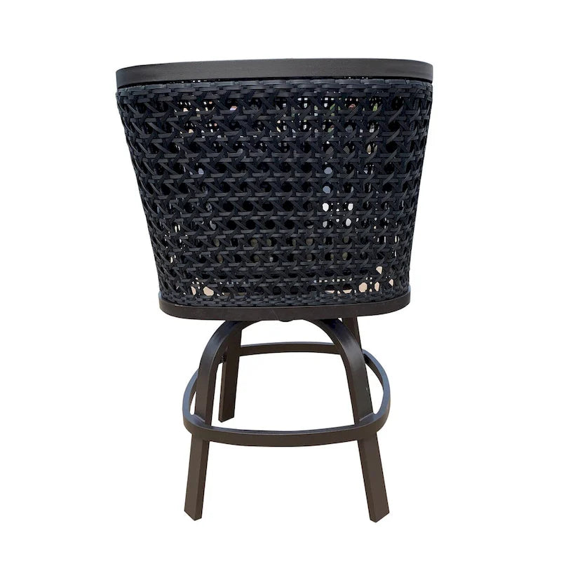 Chaise de bar pivotante Monterey Patio avec coussin décoratif – N/A