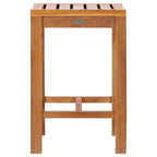 Ensemble de bistrot Chic Teak Antigua 7 pièces en teck avec table rectangulaire de 63 po et 6 tabourets de hauteur comptoir