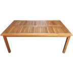 Ensemble de bistrot Chic Teak Antigua 7 pièces en teck avec table rectangulaire de 63 po et 6 tabourets de hauteur comptoir