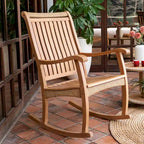 Cambridge Casual Marrakesh – Ensemble de 3 fauteuils à bascule d'extérieur en teck