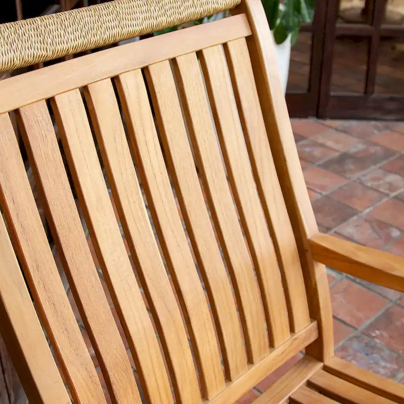 Cambridge Casual Marrakesh – Ensemble de 3 fauteuils à bascule d'extérieur en teck