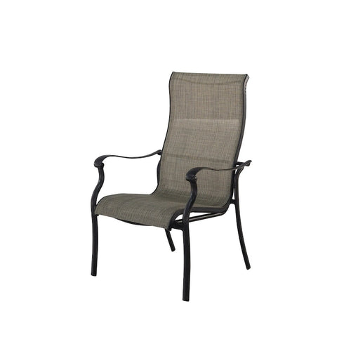Chaise de salle à manger en aluminium moulé avec textilène, lot de 4