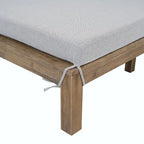 Bain de soleil extérieur en bois de style rustique pour 2 personnes, lit de repos d'extérieur