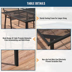 Ensemble de salle à manger 9 pièces avec table et chaises en maille pour patio