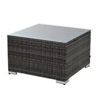 Ensemble de 4 meubles en osier, mobilier de patio, meubles saisonniers en osier de polyéthylène