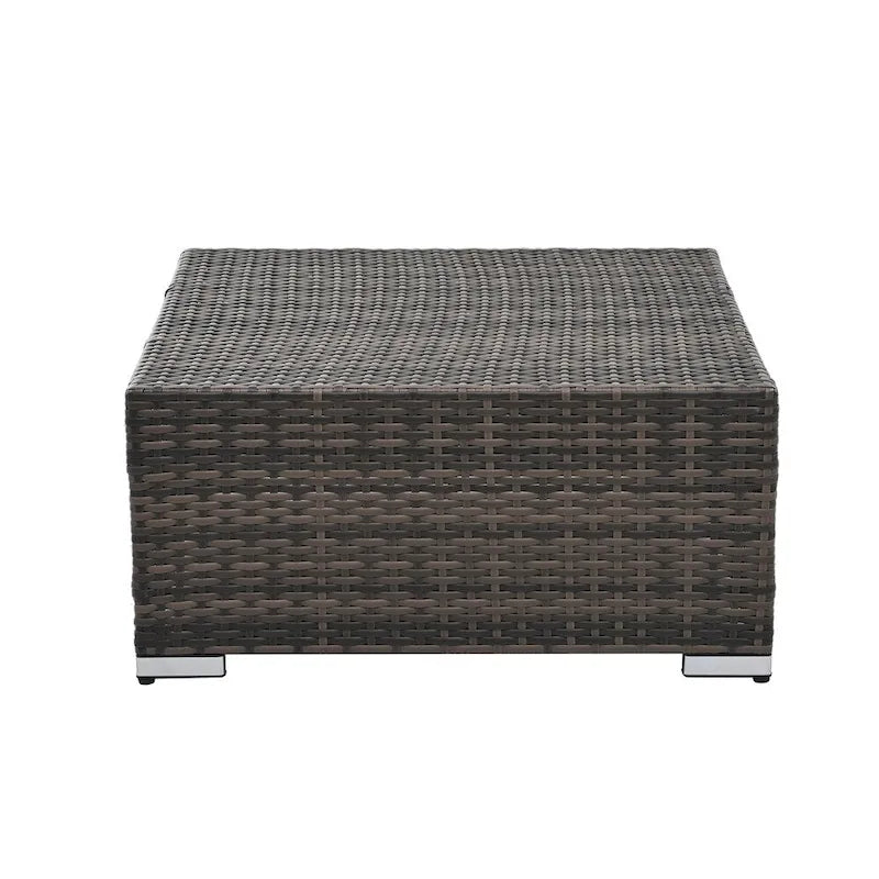 Ensemble de 4 meubles en osier, mobilier de patio, meubles saisonniers en osier de polyéthylène