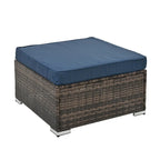 Ensemble de 4 meubles en osier, mobilier de patio, meubles saisonniers en osier de polyéthylène