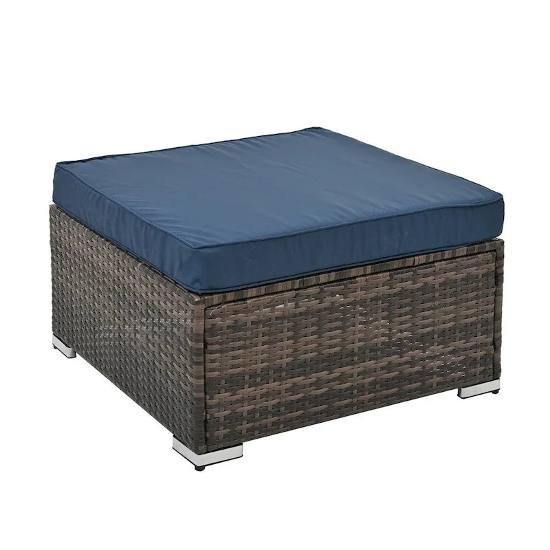 Ensemble de 4 meubles en osier, mobilier de patio, meubles saisonniers en osier de polyéthylène