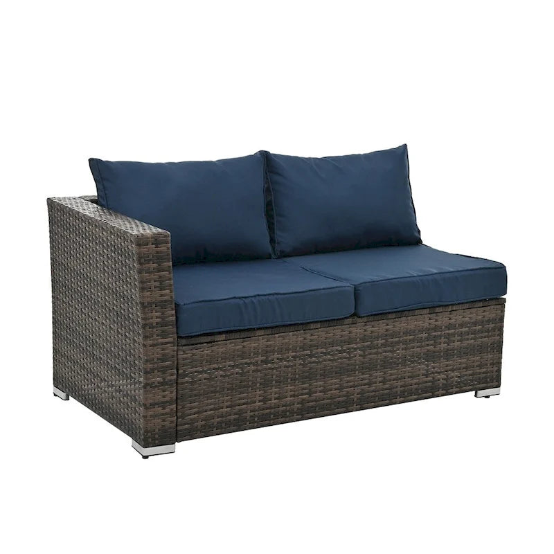 Ensemble de 4 meubles en osier, mobilier de patio, meubles saisonniers en osier de polyéthylène